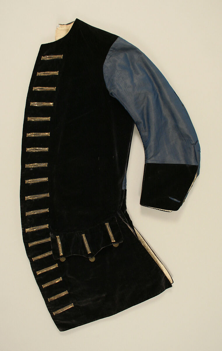 Waistcoat, silk, metal, British