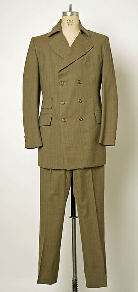 Suit, wool, American or European 