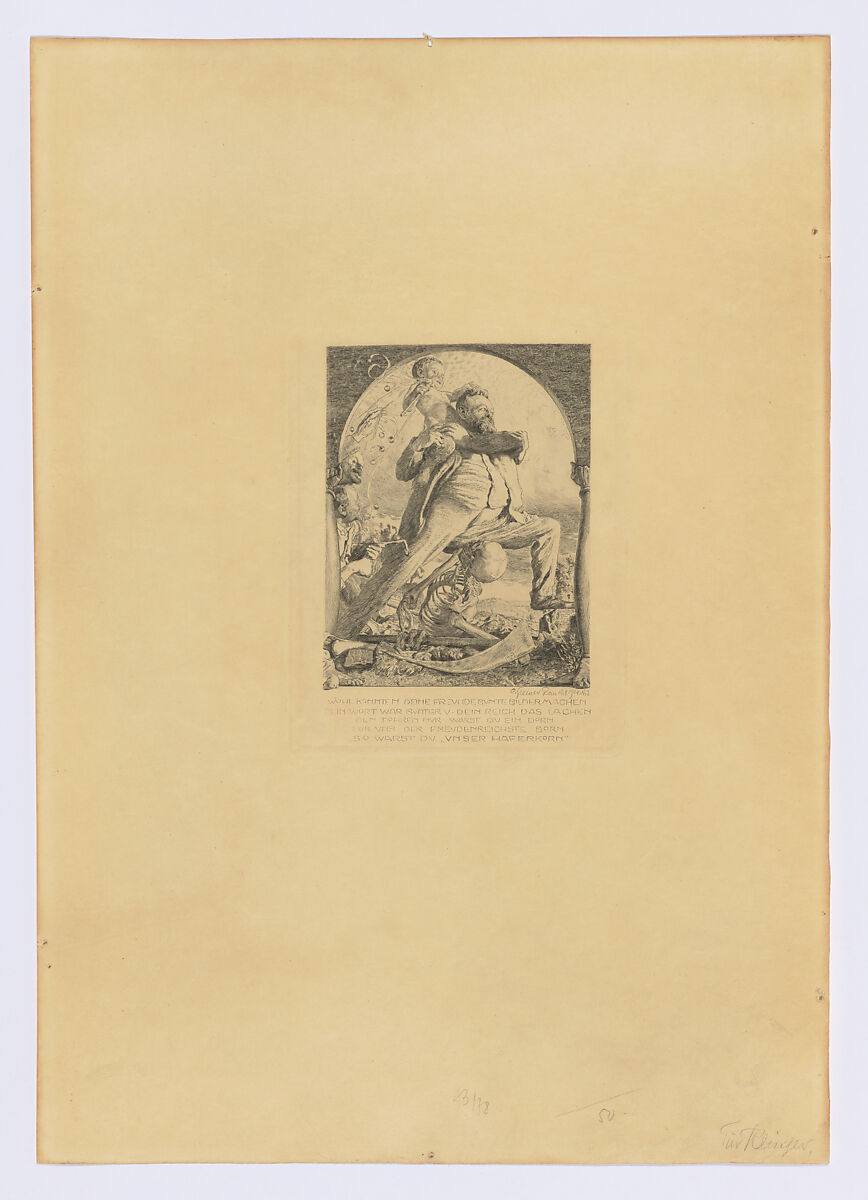 To Arthur Haferkorn, Otto Greiner (German, Leipzig 1869–1916 Munich), Etching