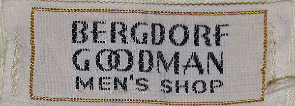 Trousers, Bergdorf Goodman (American, founded 1899), wool, American