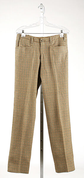 Trousers, Pierre Cardin (French (born Italy), San Biagio di Callalta 1922–2020 Neuilly), (a) wool; (b) leather, French 