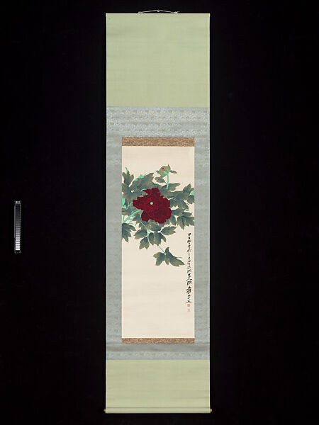 Red Peony, Chang Dai-chien (Zhang Daqian) (Chinese, 1899–1983), Hanging scroll; ink and color on paper, USA
