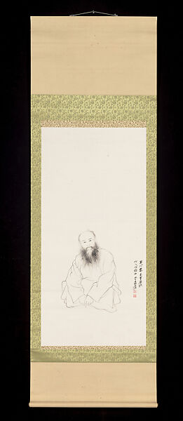 Self-portrait, Chang Dai-chien (Zhang Daqian) (Chinese, 1899–1983), Hanging scroll; ink on paper, Hong Kong