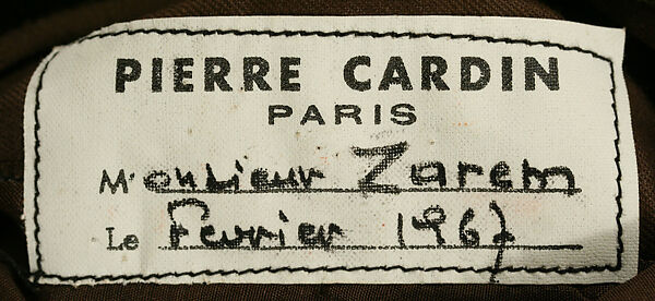 Suit, Pierre Cardin (French (born Italy), San Biagio di Callalta 1922–2020 Neuilly), cotton, French