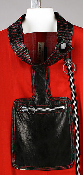 Ski ensemble, Pierre Cardin (French (born Italy), San Biagio di Callalta 1922–2020 Neuilly), (a) linen, plastic (polyurethane); (b, c) leather, French