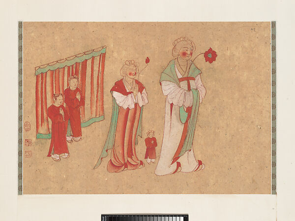 Copy of Dunhuang Cave Mural, Chang Dai-chien (Zhang Daqian)  Chinese, Album leaf; ink and color on paper, China