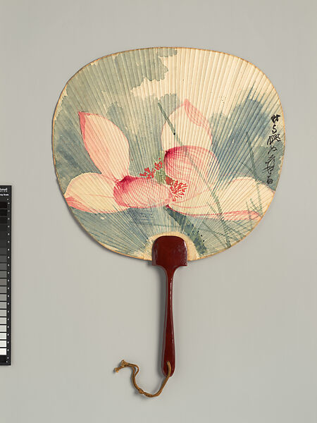 Lotus, Chang Dai-chien (Zhang Daqian)  Chinese, Fan; ink and color on paper, USA