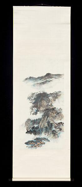 Unfinished landscape, Chang Dai-chien (Zhang Daqian) (Chinese, 1899–1983), Hanging scroll; ink and color on paper, USA