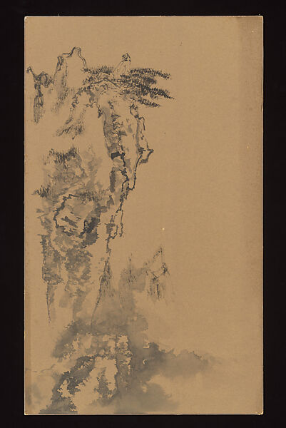 Unfinished landscape: Red Cliff, Chang Dai-chien (Zhang Daqian)  Chinese, Hanging scroll; ink on paper, USA