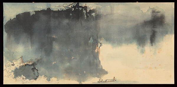 Unfinished landscape: Su Shi’s Second Rhapsody on Red Cliff, Chang Dai-chien (Zhang Daqian)  Chinese, Framed panel; ink and color on silk, USA