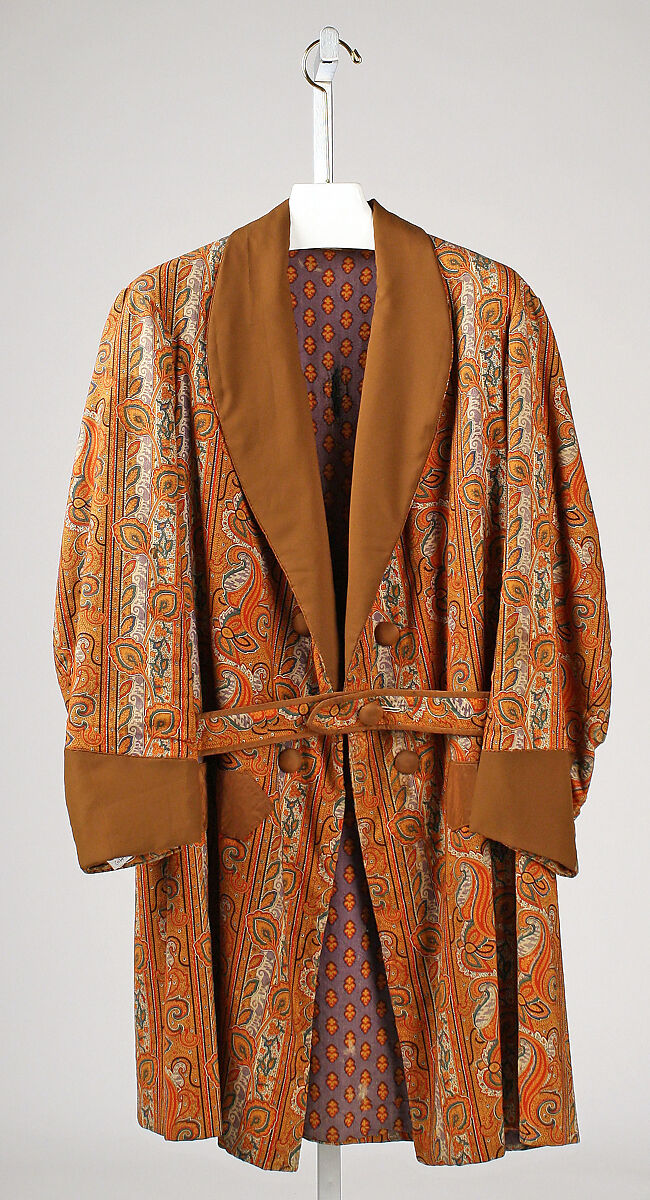 Smoking jacket, cotton, American 