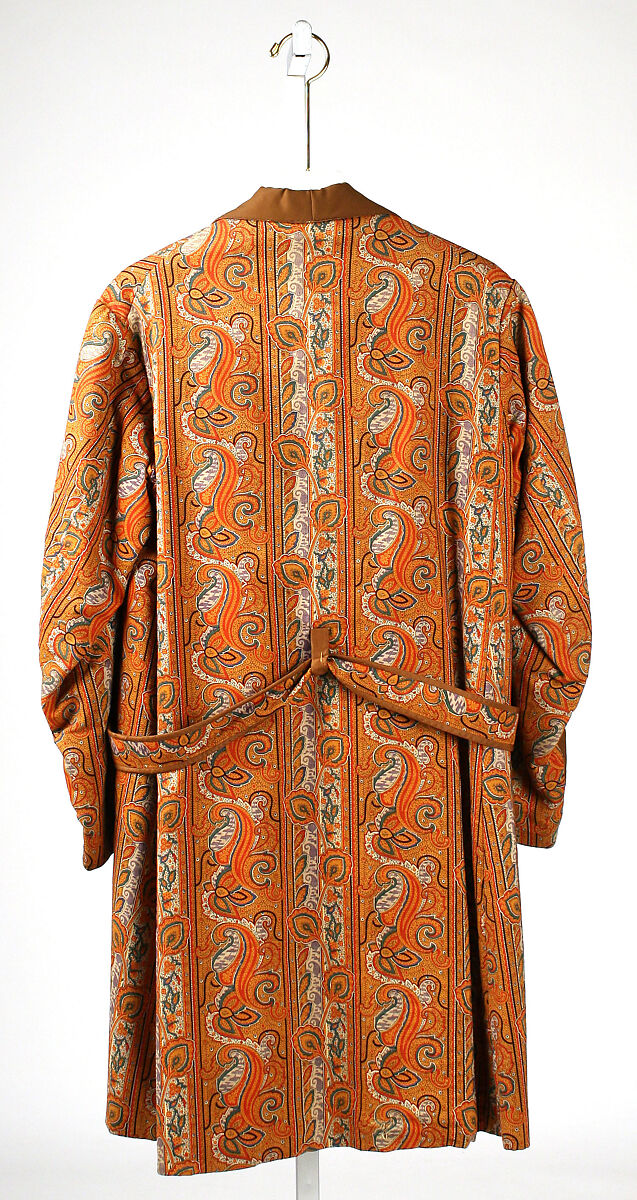 Smoking jacket, cotton, American