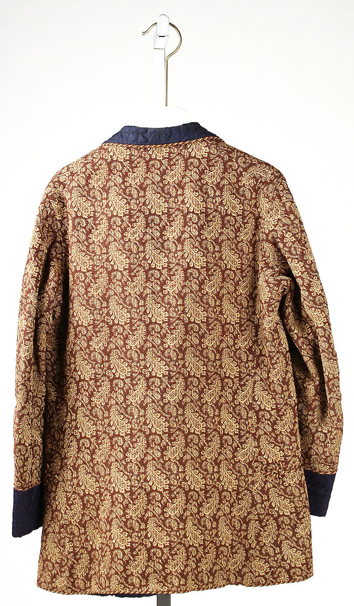 Smoking jacket, silk, American or European