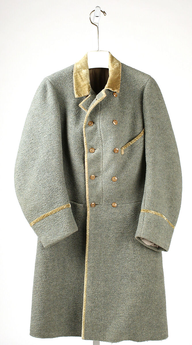 Overcoat, wool, fur, British 