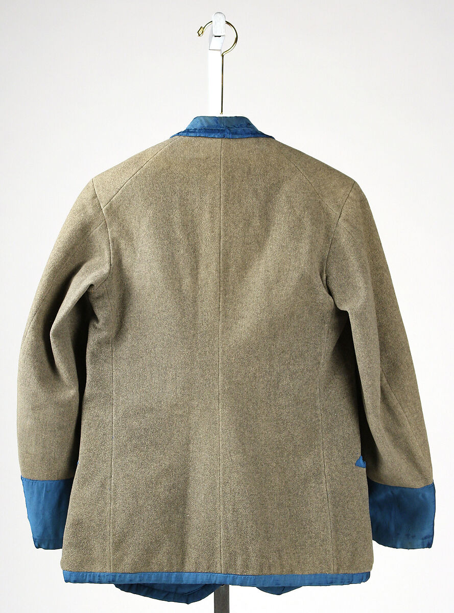 Smoking jacket, wool, silk, American or European