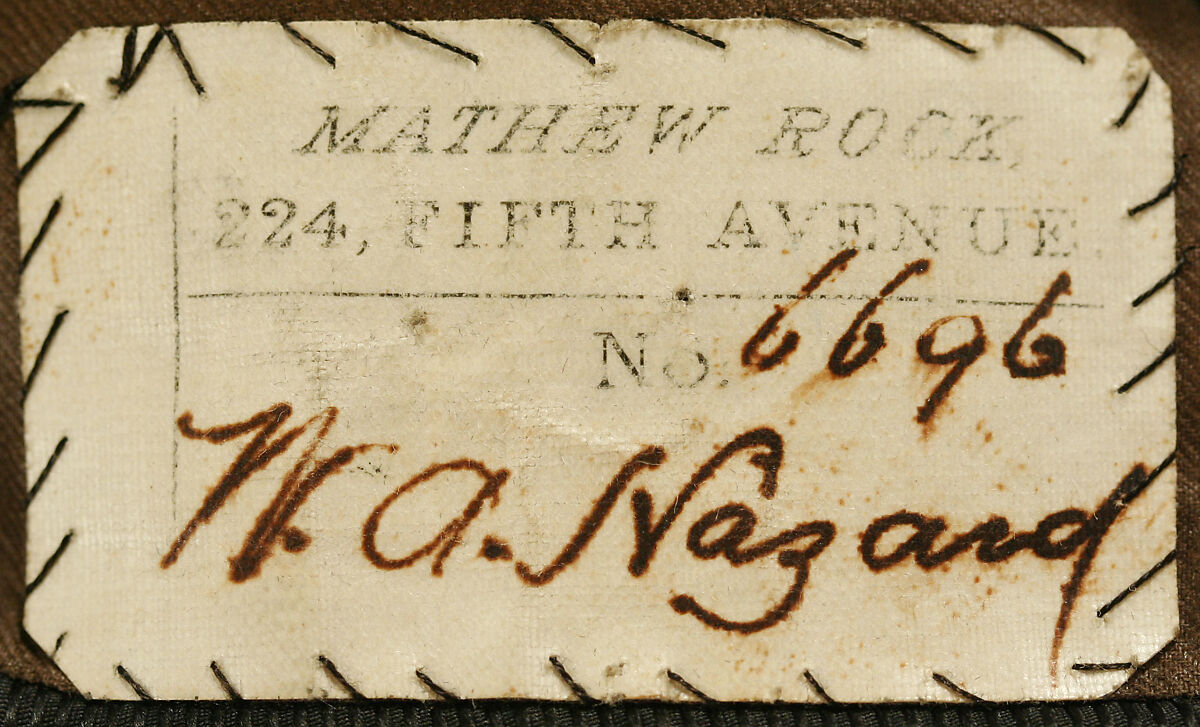 Ensemble, Mathew Rock (American (born Germany), 1832–1912), wool, silk, American