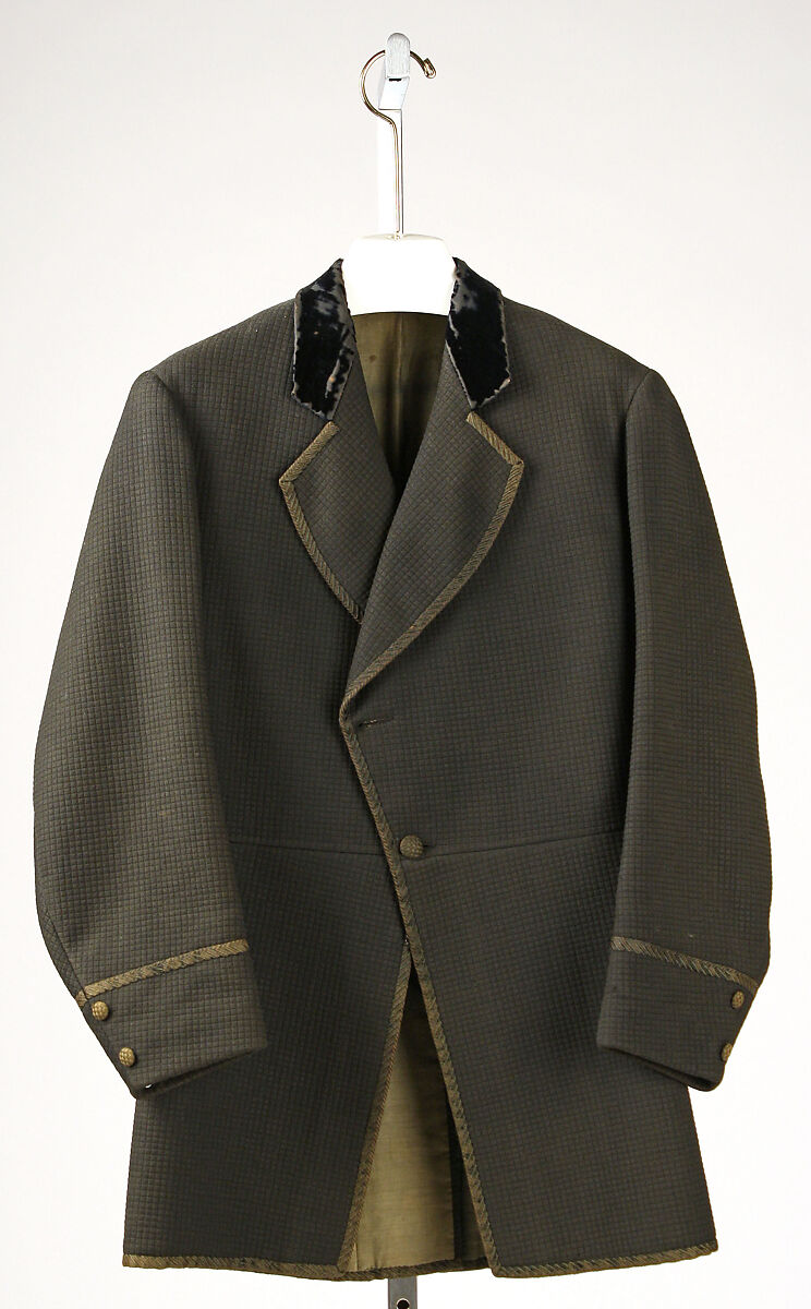 Coat, wool, silk, American 