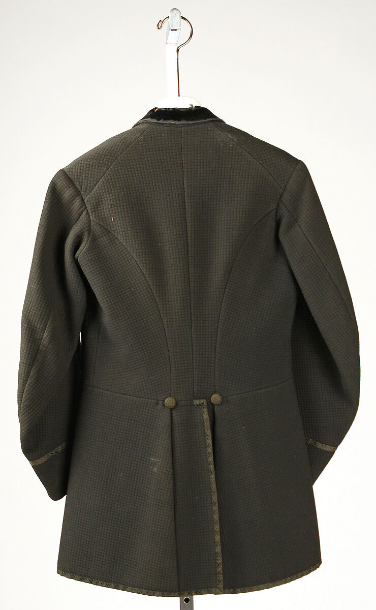 Coat, wool, silk, American
