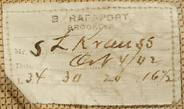 Suit, wool, silk, American