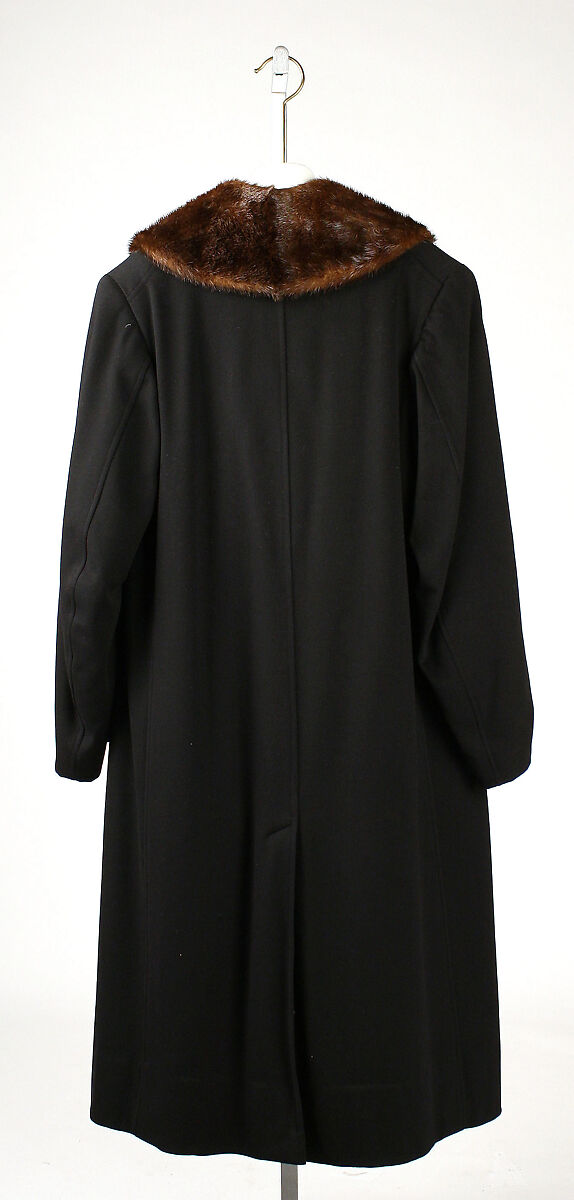 Overcoat, wool, fur, American