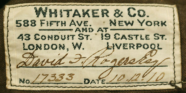 Suit, wool, silk, American