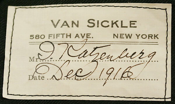Evening suit, wool, silk, American