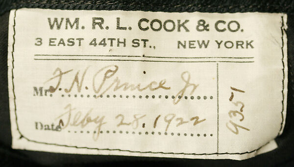 Morning suit, wool, silk, American