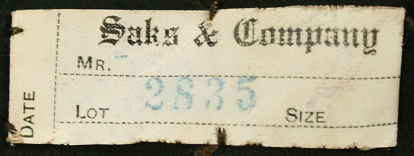 Tuxedo, Saks Fifth Avenue (American, founded 1924), wool, silk, American