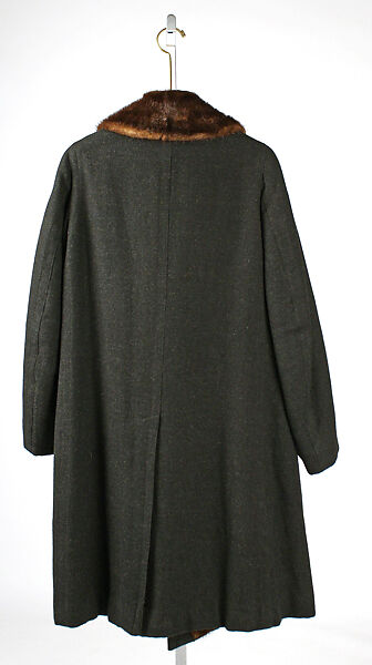 Overcoat, wool, fur, American