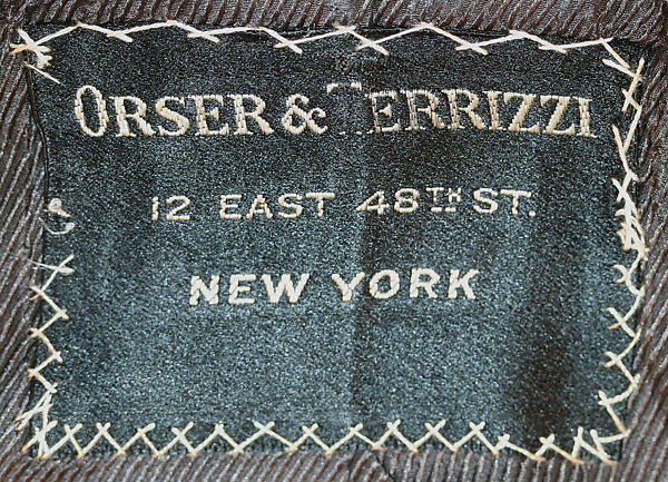 Suit, Orser &amp; Terrizzi (American), wool, American