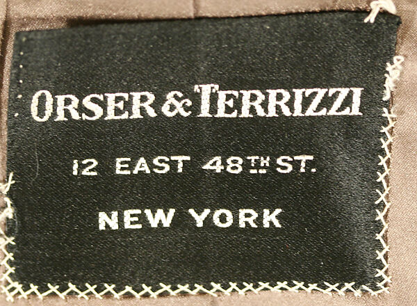 Suit, Orser &amp; Terrizzi (American), wool, American
