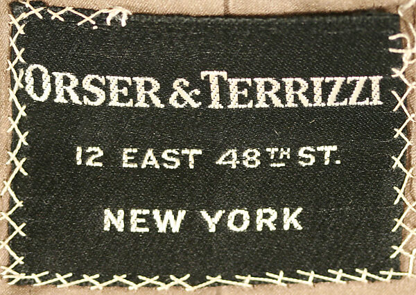 Suit, Orser &amp; Terrizzi (American), wool, American