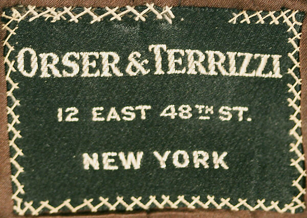 Suit, Orser &amp; Terrizzi (American), wool, American