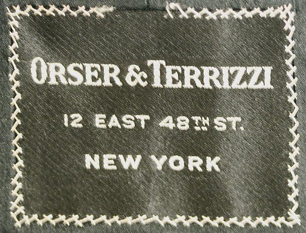 Suit, Orser &amp; Terrizzi (American), wool, American