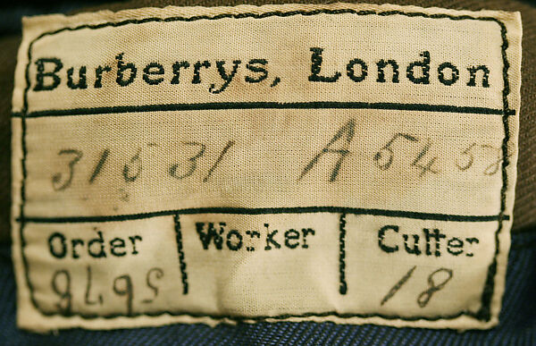 Overcoat, Burberry (British, founded 1856), wool, British