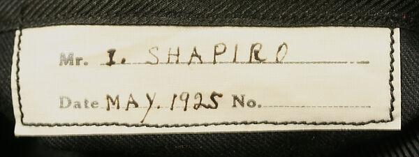 Tuxedo, wool, silk, American