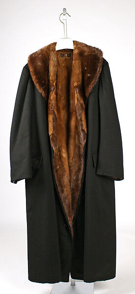 Overcoat, wool, fur, American 
