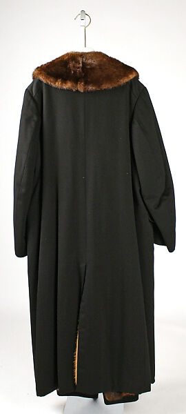 Overcoat, wool, fur, American