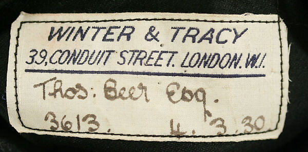 Tuxedo, wool, silk, British