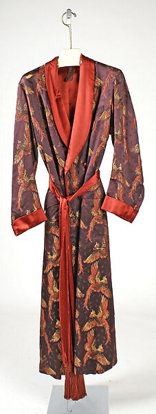 Dressing gown, silk, French 