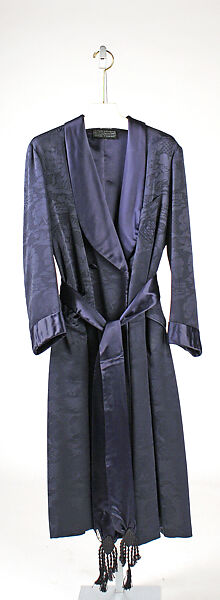 Dressing gown, A. Sulka &amp; Company (French, 1893–2002), silk, American 