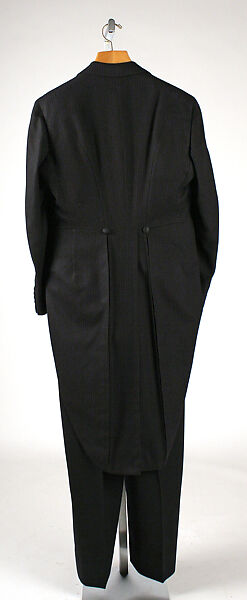 Evening suit, wool, silk, American