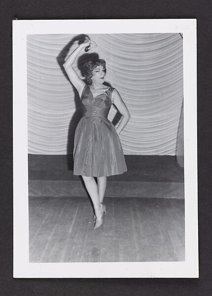 [Susanna dancing with castanets in front of the stage at the Chevalier d’Éon, Hunter, NY]
, Unknown, Gelatin silver print