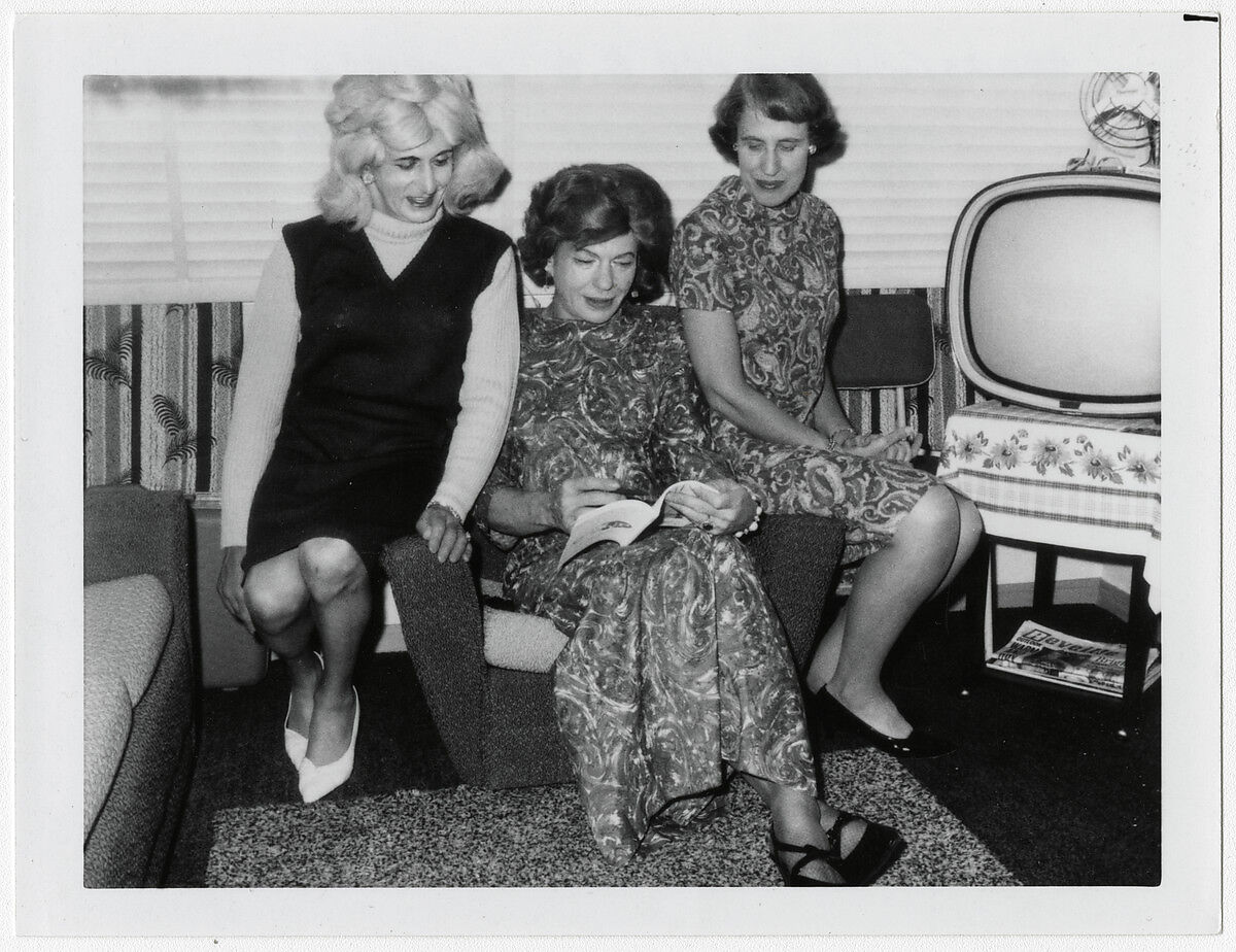 [Sheila and Two Friends Reading Transvestia]
, Unknown, Gelatin silver print