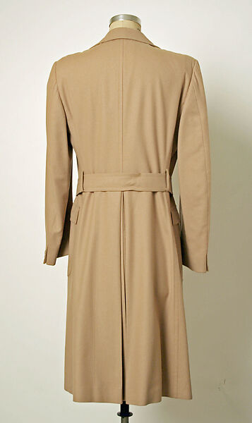 Overcoat, Cerruti 1881 (Italian, founded 1967), wool, leather, French