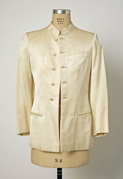Evening jacket, (a) silk; (b) wool, American 