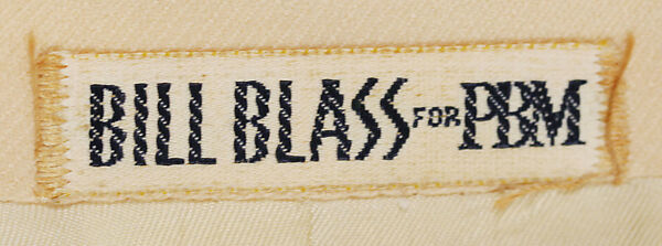 Suit, Bill Blass (American, Fort Wayne, Indiana 1922–2002 New Preston, Connecticut), wool, American