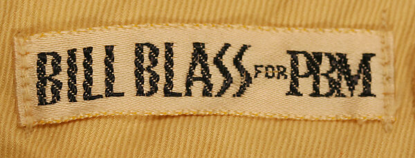 Trousers, Bill Blass (American, Fort Wayne, Indiana 1922–2002 New Preston, Connecticut), cotton, American
