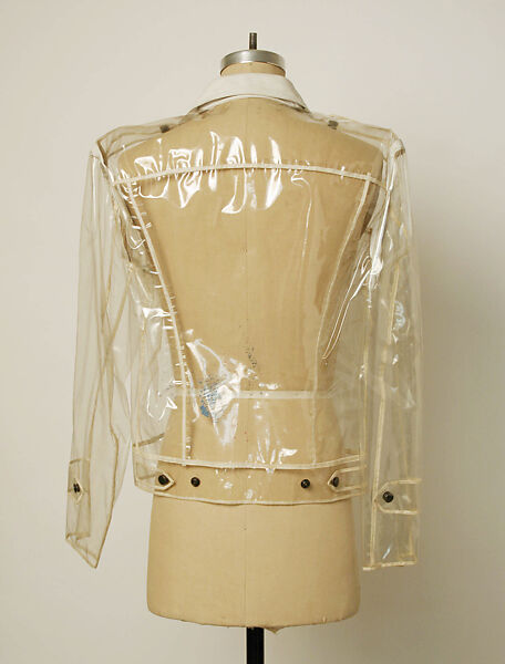 Jacket, plastic, leather, cotton, American