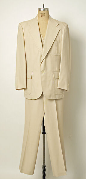 Suit, cotton, linen, American 